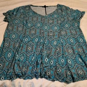 Tunic cap sleeve blouse